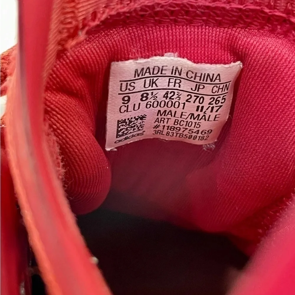 𝅺adidas Men’s Harden Volume 2 Bold Red Shoes‎ Size 9